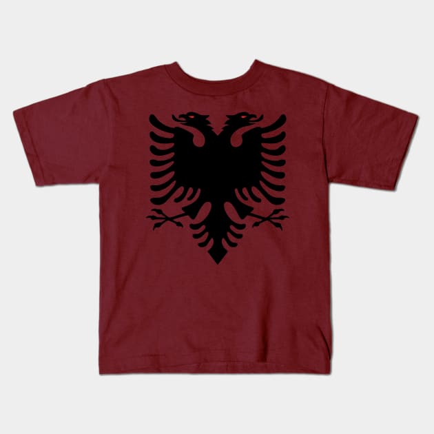 Albania Symbol Kids T-Shirt by Wickedcartoons
